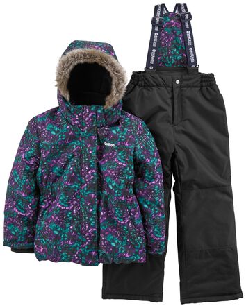 Kid 2-Piece Snowsuit With Bonus Hat And Neck Warmer, 