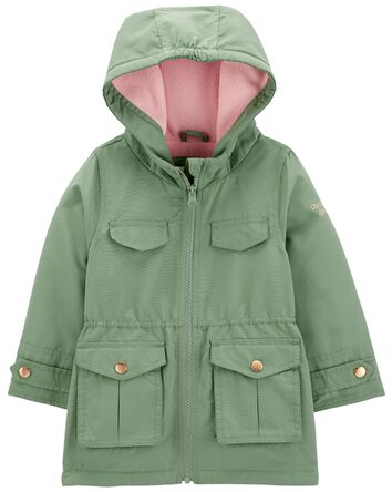 Baby Olive Fleece-Lined Lightweight Jacket, 