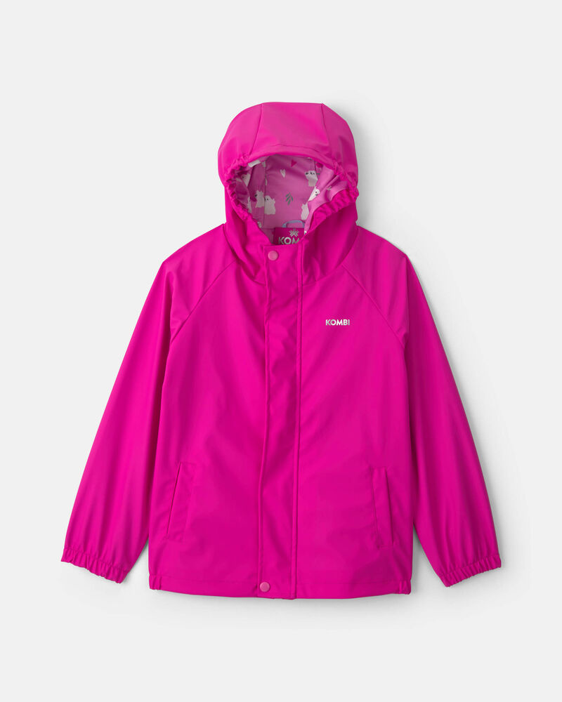 Kids Kombi London Rain Jacket - Bright Pink , image 1 of 3 slides