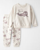 Toddler 2-Piece Set Made with Organic Cotton in Artic Friends Print, image 1 of 5 slides