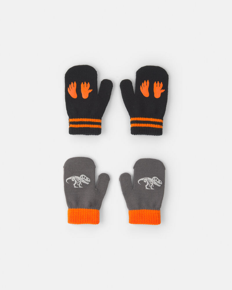 Gar&ccedil;ons - Emballage 2 paires de mini mitaines Kombi &ndash; Fossile de dinosaure, image 1 sur 1 diapositives