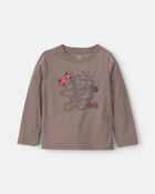 Tout-petit gar&ccedil;on - T-shirt manches longues &agrave; imprim&eacute; voiture de course &ndash; Gris, image 1 sur 2 diapositives