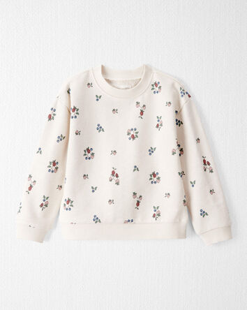 Toddler Organic Cotton French Terry Sweatshirt in Berry Blossom Print, 