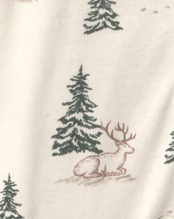 Baby Organic Cotton Sleeper Pyjamas in Reindeer Forest, 