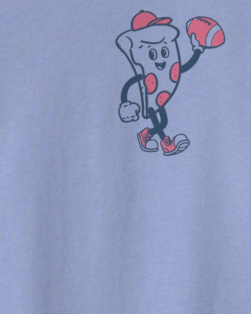 Boys Pizza Long-Sleeve Graphic Tee - Blue, image 3 of 5 slides