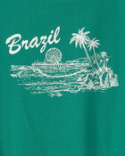 Filles - T-shirt &agrave; imprim&eacute; &laquo;Brazil&raquo; - Vert, image 2 sur 2 diapositives