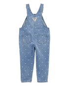 Tout-petit Salopette en denim tricot&eacute; &agrave; motifs de c&oelig;urs - Bleu, image 2 sur 3 diapositives