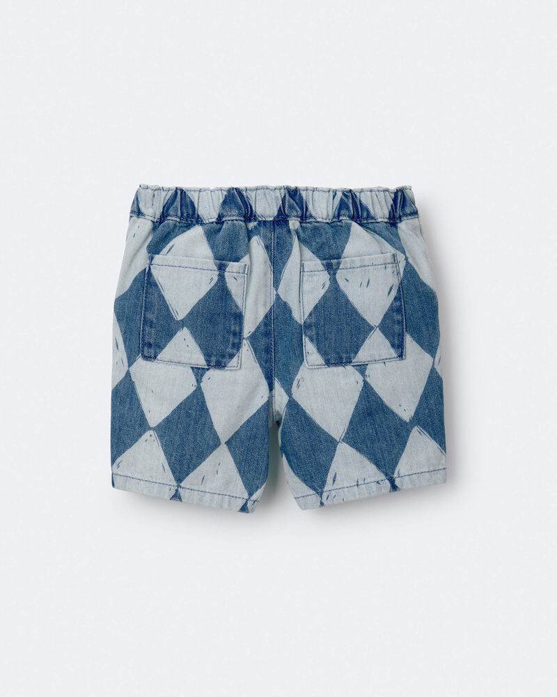 Tout-petit gar&ccedil;on - Bermuda &agrave; imprim&eacute; losange denim , image 6 sur 7 diapositives
