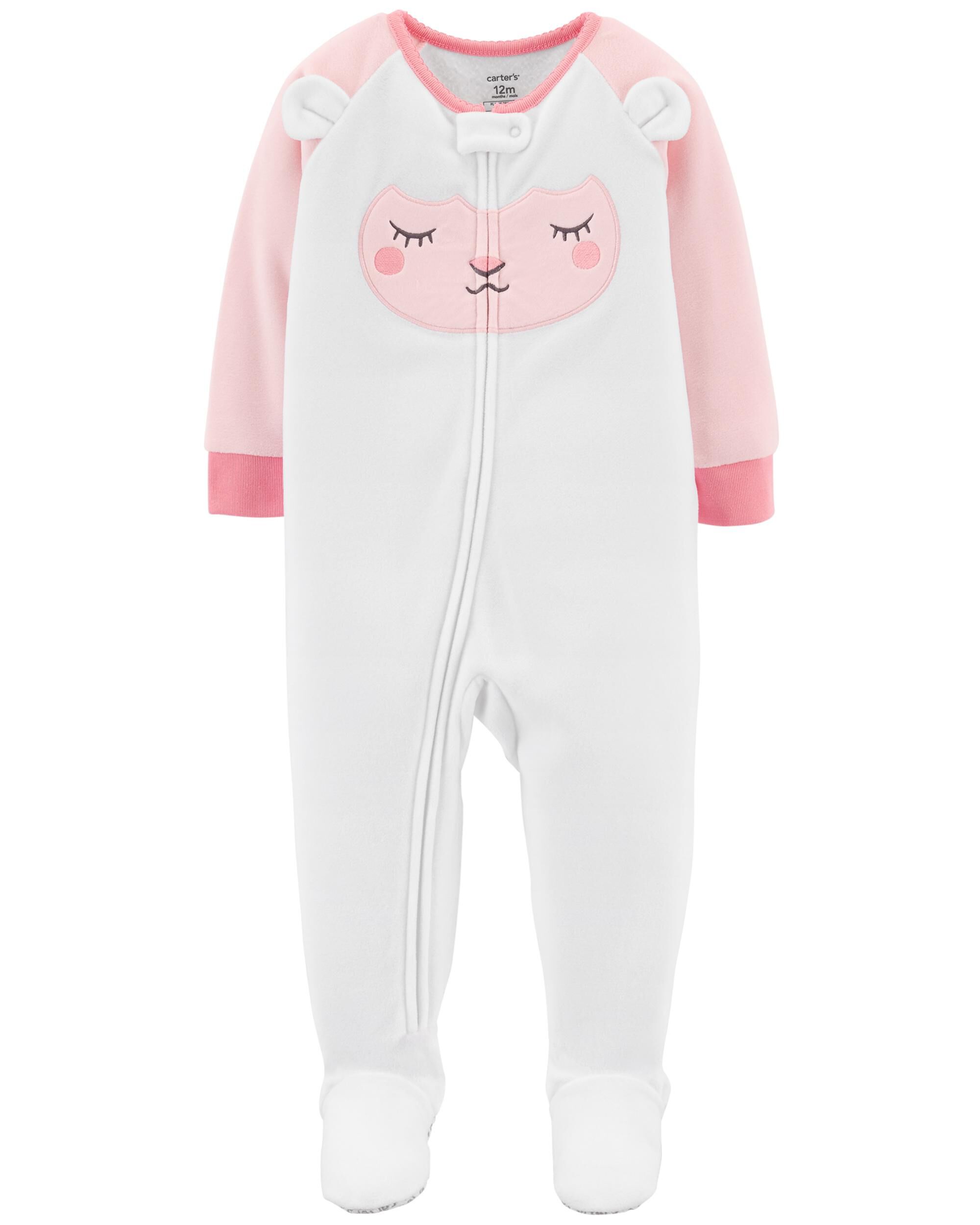 carters one piece fleece pajamas