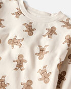 Kid Gingerbread Man Holiday Pullover Made with Organic Cotton, image 2 of 4 slides