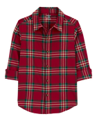 Kid Plaid Button-Down Shirt, image 2 of 4 slides