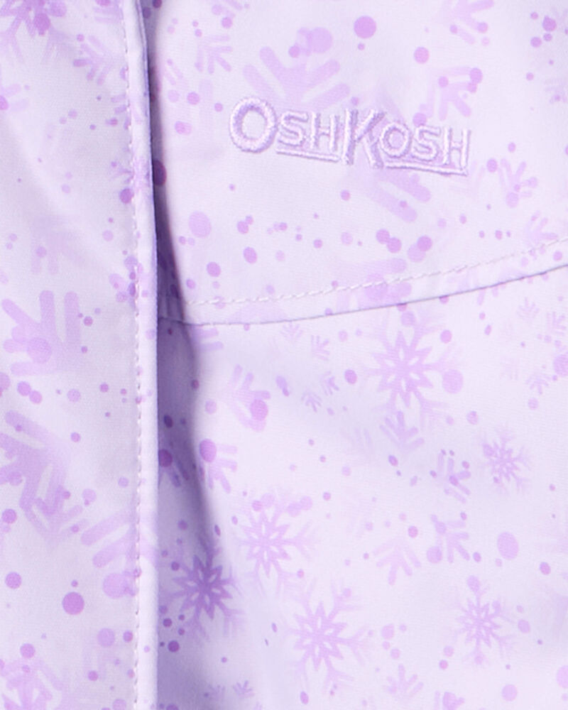 Toddler Girl 2-Piece Taslan Snowflake Print Snowsuit Set - Violet, image 6 of 13 slides