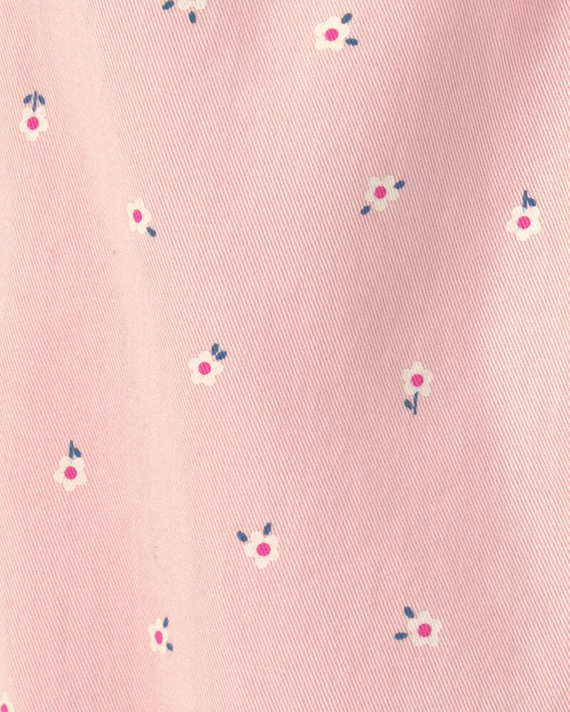 Toddler Girl Floral Twill Pull-On Pants - Pink, image 3 of 4 slides