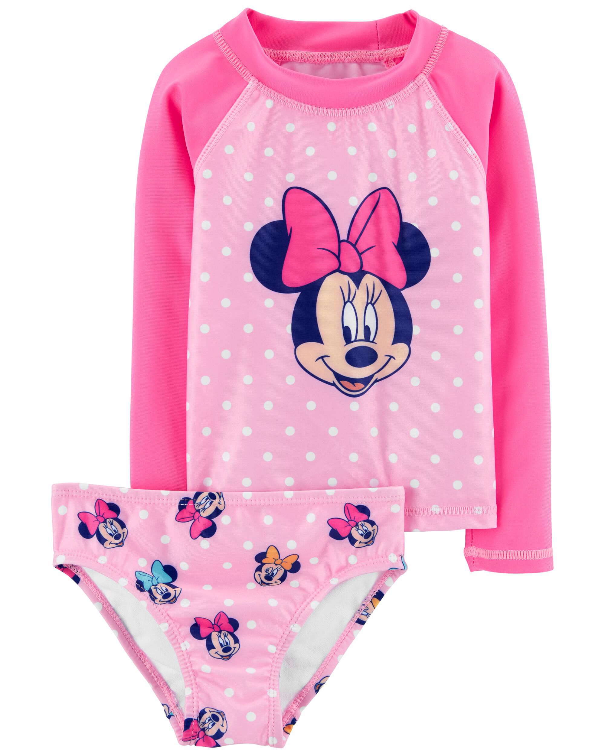 Minnie mouse hotsell rash guard swimsuit