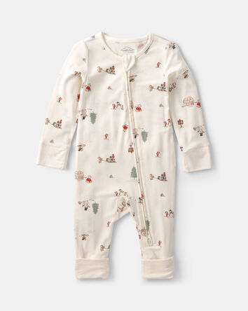 Baby North Pole PurelySoft&trade; 2-Way Zip Sleepers - Cream, 