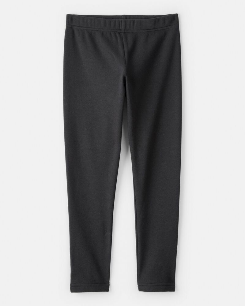 Girls Pull-On Stretch Leggings - Black, image 1 of 5 slides