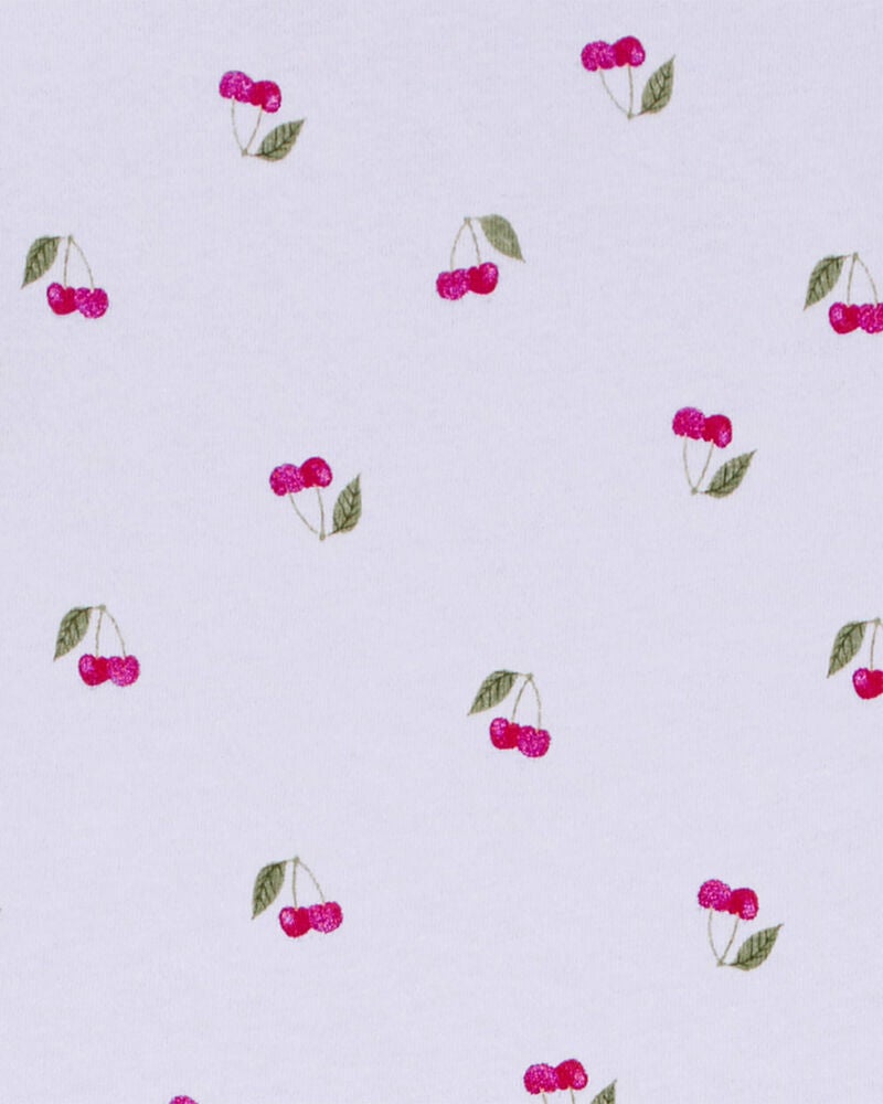 Toddler Cherry Print Peplum Top, image 2 of 3 slides