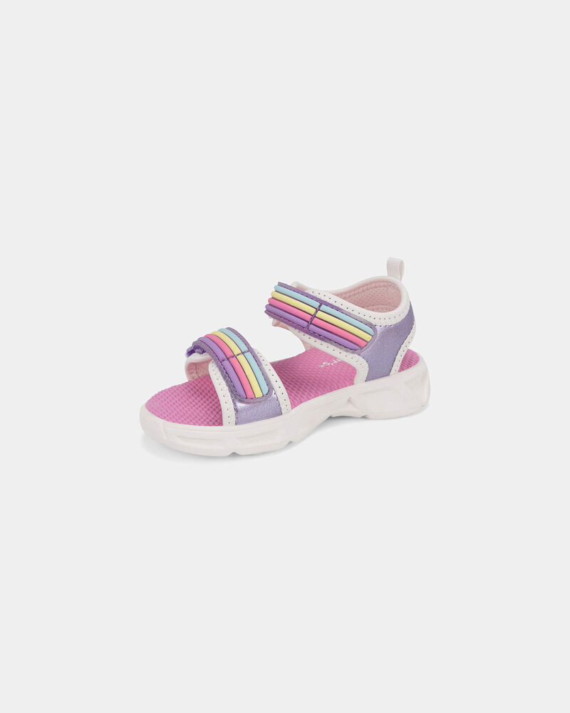 Tout-petit fille - Sandales arc-en-ciel qui clignotent, image 6 sur 6 diapositives