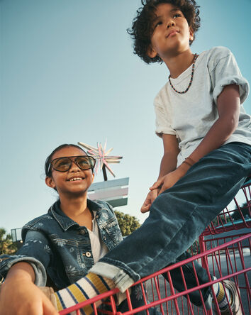 Boys Denim Straight Jeans - Dark Wash, 