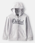 Boys OshKosh Logo Zip Jacket - Grey, image 1 of 4 slides