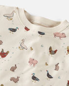 Toddler Organic Cotton Pyjamas in Barnyard Tails Print, image 2 of 5 slides