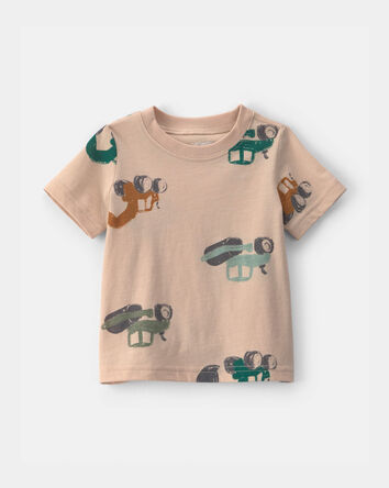 Baby Boy Construction Tee - Brown, 
