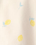 Baby Girl French Terry Pullover Sweatshirt - Lemon, image 3 of 4 slides