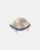 B&eacute;b&eacute; gar&ccedil;on - Chapeau cloche r&eacute;versible pour gar&ccedil;on - Kaki/Bleu, image 3 sur 3 diapositives