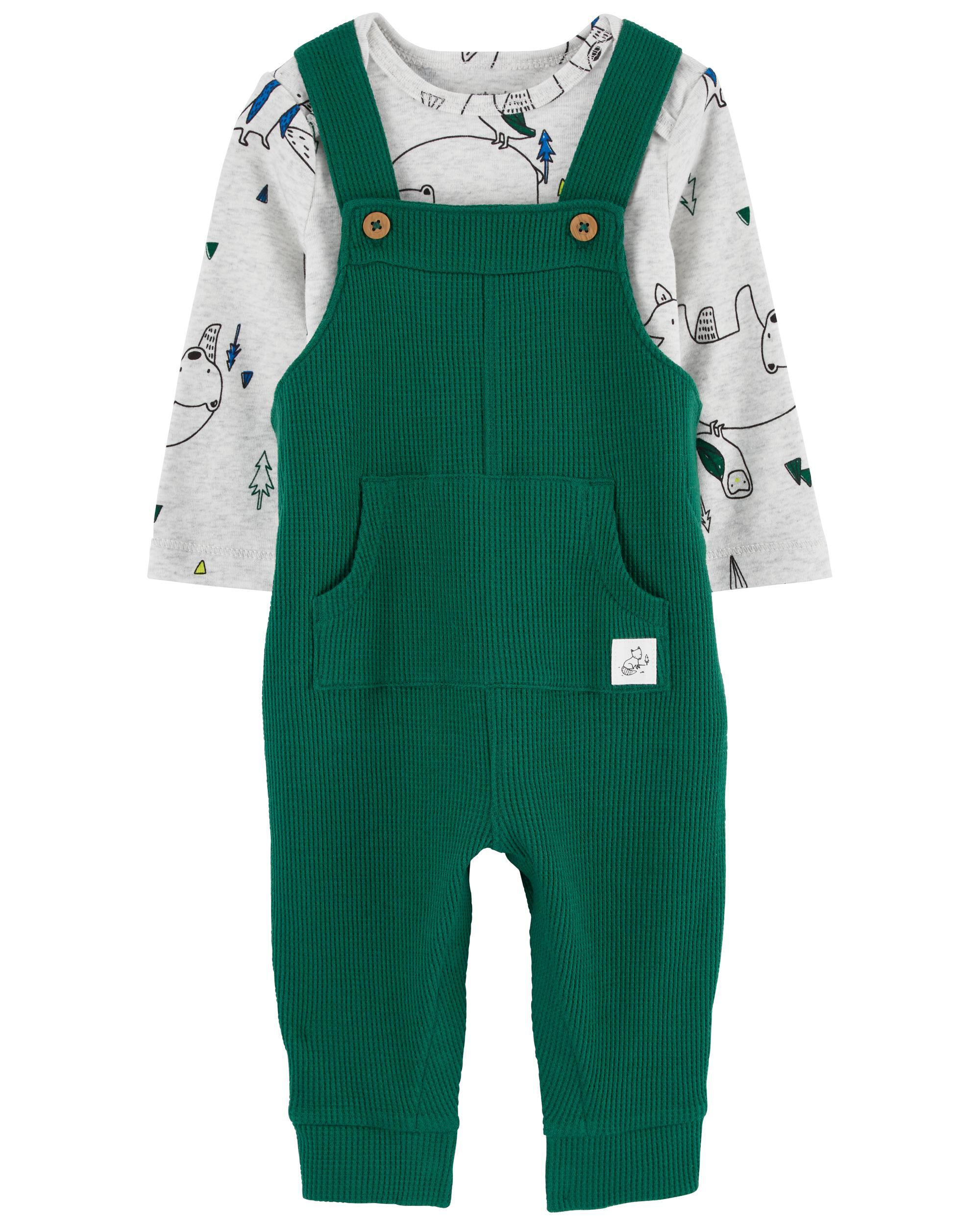 2 Piece Long Sleeve Bodysuit Thermal Coverall Set
