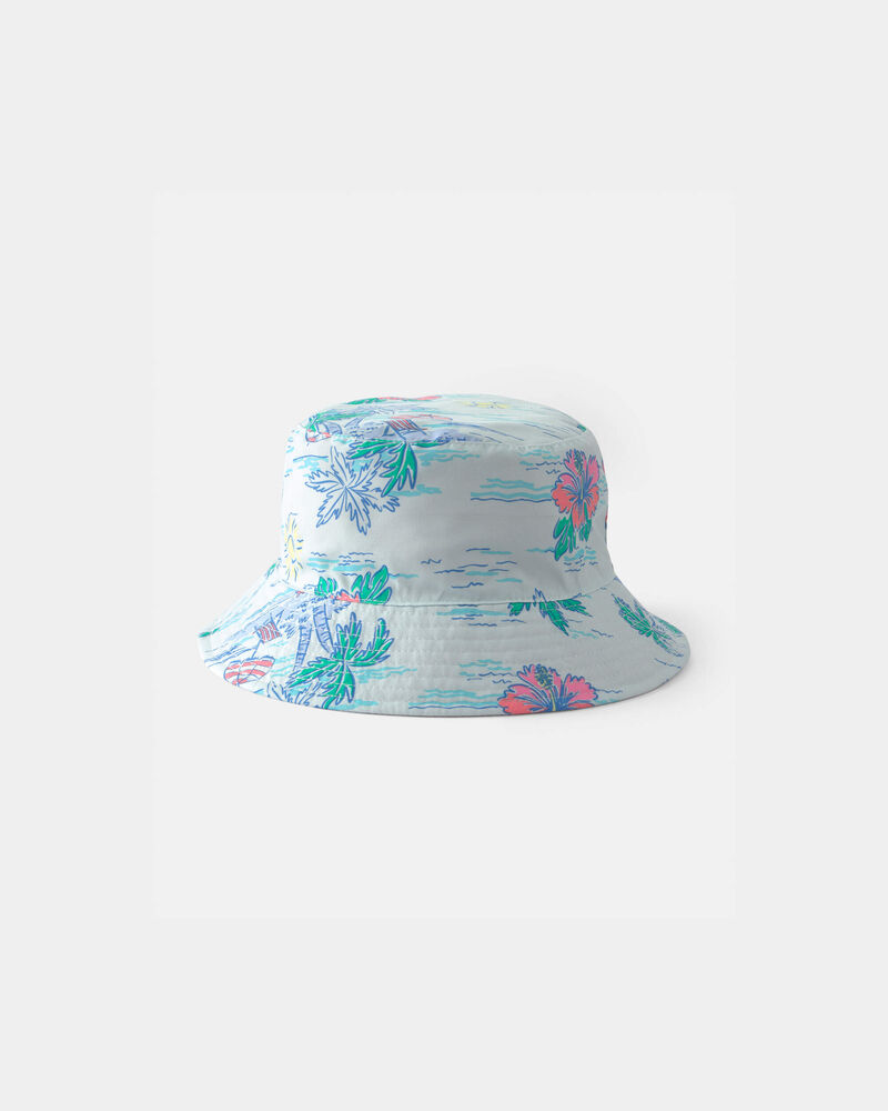 Tout-petit - Chapeau de soleil r&eacute;versible vert/motif tropical pour gar&ccedil;on , image 2 sur 3 diapositives