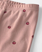 Baby Girl 2-Piece Organic Cotton Pajamas in Pink Apples, image 2 of 4 slides