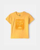 Toddler 'Sun's Out' Graphic Tee - Yellow, image 1 of 3 slides