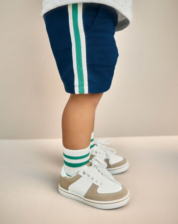 Toddler Boy Striped French Terry Shorts - Blue/Green, 