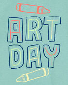 Toddler Boy Art Day Short-Sleeve Graphic Tee - Teal, image 2 of 3 slides