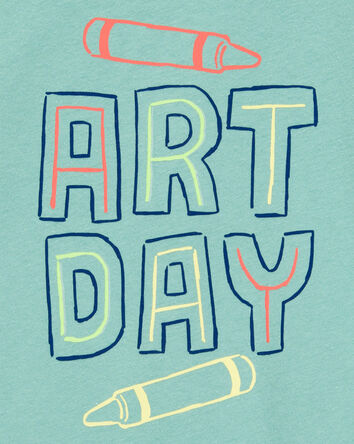 Toddler Boy Art Day Short-Sleeve Graphic Tee - Teal, 