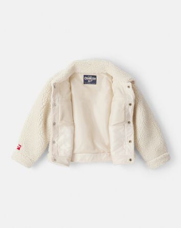 Tout-petit - Veste à manches longues Sherpa - Crème, 