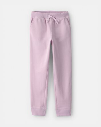Girls Drawstring Knit Joggers - Purple, 