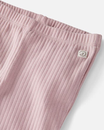 Baby 2-Pack Organic Cotton Rib Leggings, 