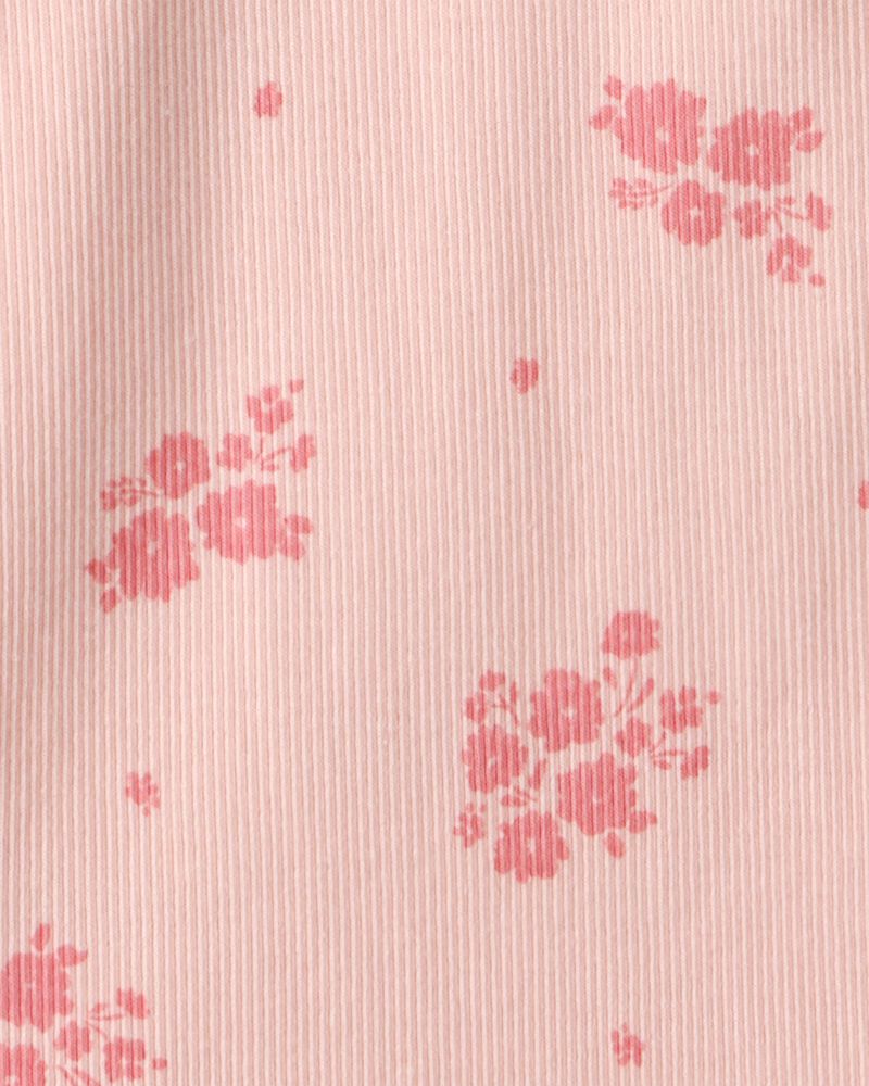 Toddler Girl Floral Cotton Ruffle Long-Sleeve Top - Pink, image 2 of 3 slides