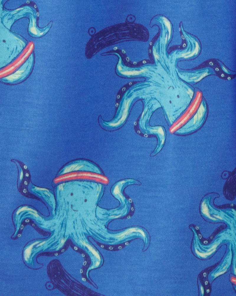 Pyjama Octopus Blue Boys 2-Piece Octopus Print Loose Fit Pyjamas | Carter’s Oshkosh Canada