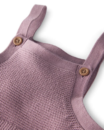 Baby Organic Cotton Sweater Knit Overalls, 
