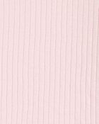 Kid Solid Ribbed Cotton Blend 2-Piece Pyjamas - Pink, image 2 of 3 slides