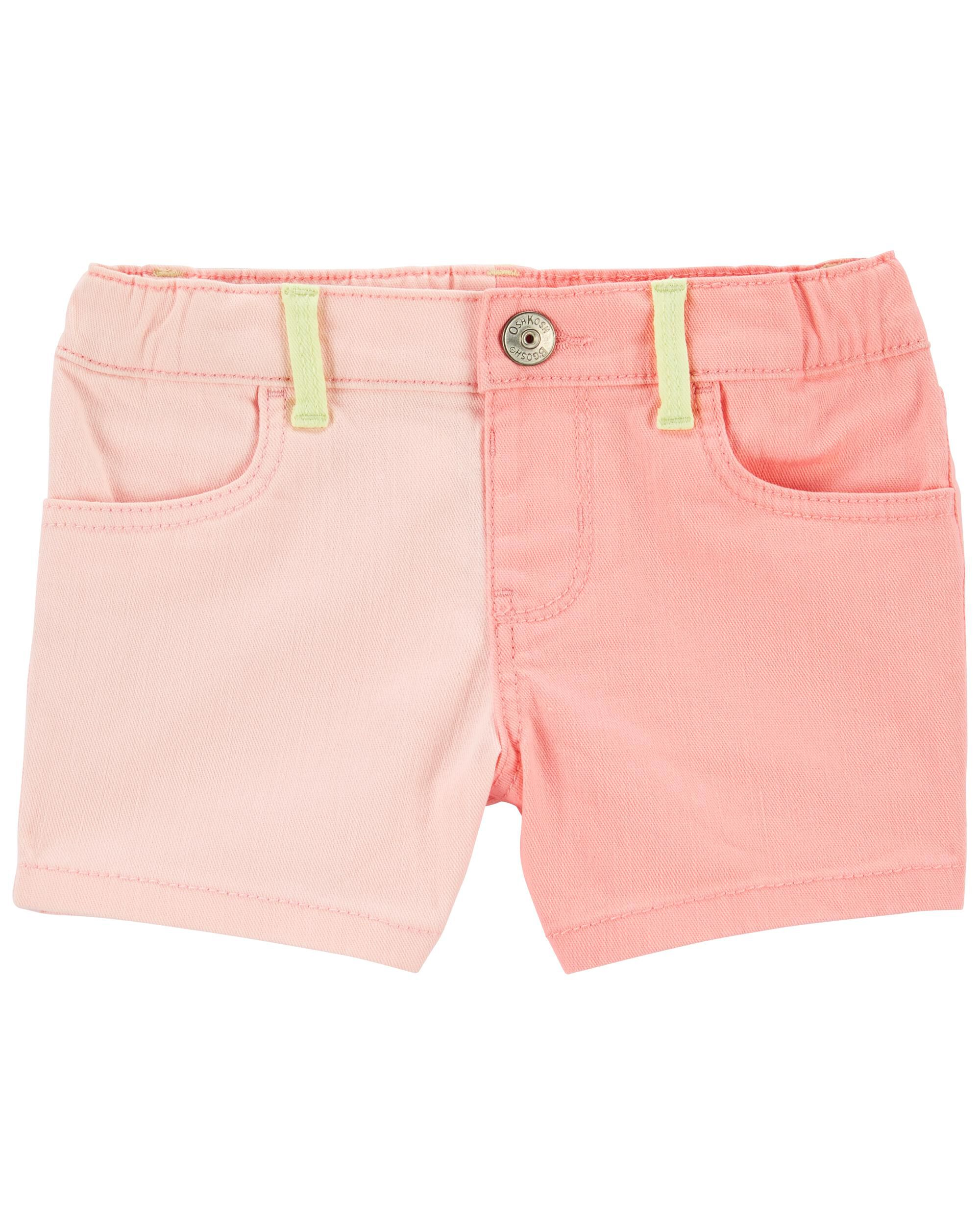 Neon pink denim shorts discount