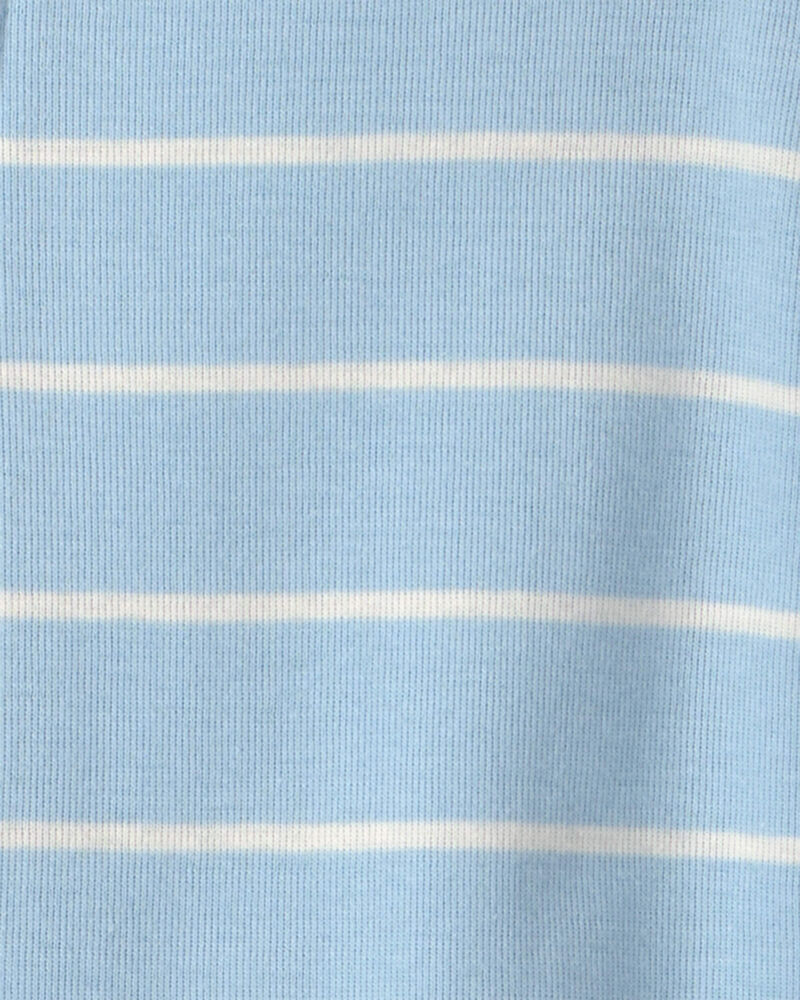 Toddler Boy Alligator Striped 100% Cotton Snug Fit 1-Piece pyjama - Blue, image 2 of 4 slides