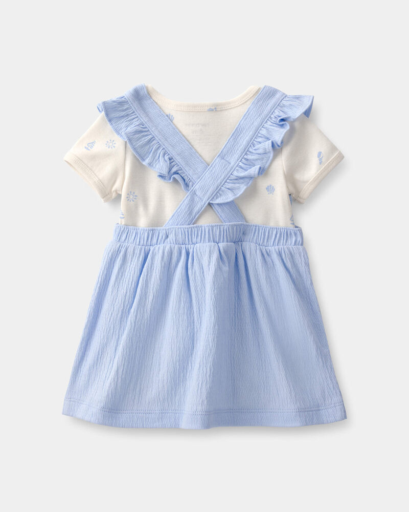 Baby Girl 2-Piece Jumper Dress Set - Blue, image 3 of 6 slides