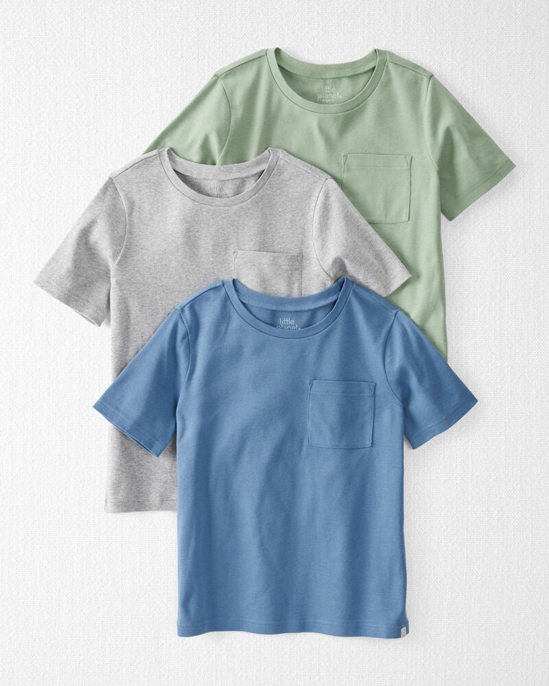 Kid 3-Pack Organic Cotton Tees, image 1 of 6 slides