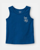 Baby Boy Shark Tank Top - Navy Blue, image 1 of 5 slides