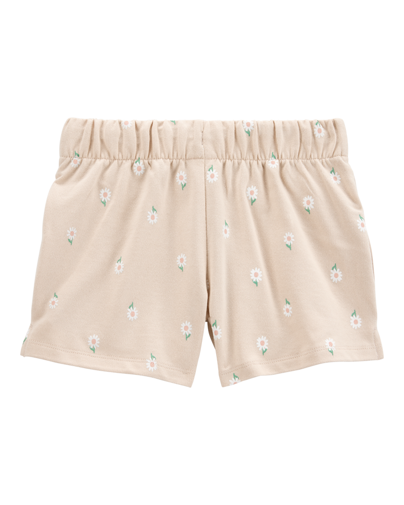 Kid Floral Pull-On French Terry Shorts, image 2 of 4 slides