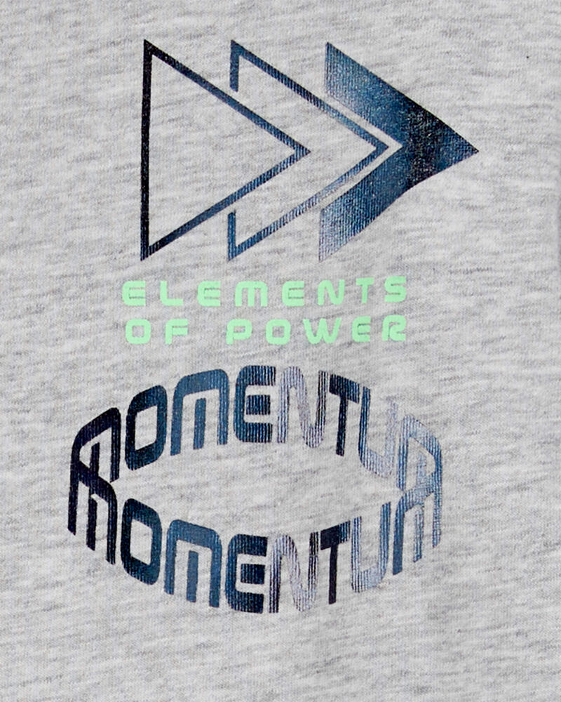 Kid Sports Momentum Cotton Blend Long-Sleeve Tee - Grey, image 3 of 4 slides