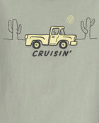 Tout-petit gar&ccedil;on - T-shirt manches longues en 100&nbsp;% coton &agrave; imprim&eacute; camion &laquo;Cruisin&rsquo;&raquo; - Vert, image 2 sur 2 diapositives
